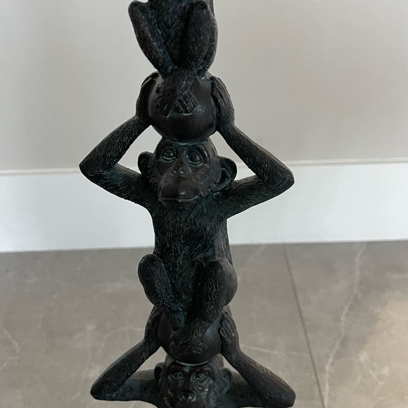 Three monkey candle holder - Picture 5 of 12